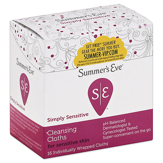 Alternate image 1 for Summer's Eve® Simply Sensitive 16-Count Cleansing Cloths