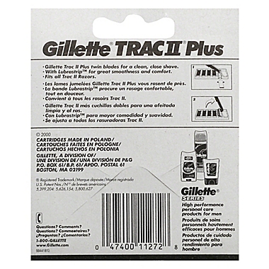 Gillette TRAC II Plus Razor Blade Refill Cartridges 10 Count. View a larger version of this product image.