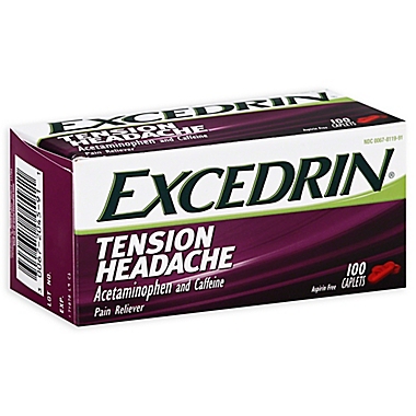 Excedrin&reg; 100-Count Aspirin Free Tension Headache Pain Reliever. View a larger version of this product image.