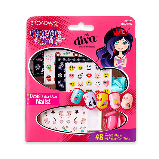 Alternate image 1 for KISS® Broadway Nails® Create-a-Nail Art Kit 48-Count Petite Nails