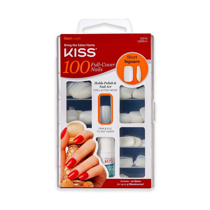 Kiss 100 Count Full Cover Short Square Nails Bed Bath Beyond