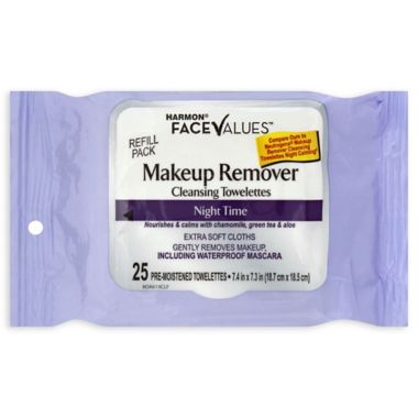 Harmon&reg; Face Values&trade; 25-Count Makeup Remover Night Time Towelettes. View a larger version of this product image.