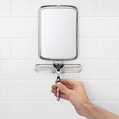 OXO Good Grips&reg; Fogless Adhesive Mount Mirror in Chrome. View a larger version of this product image.