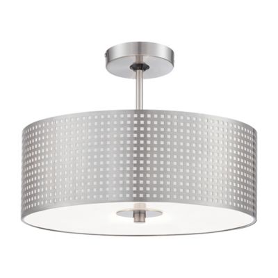 George Kovacs Grid 3 Light Semi Flush Mount Ceiling Fixture In