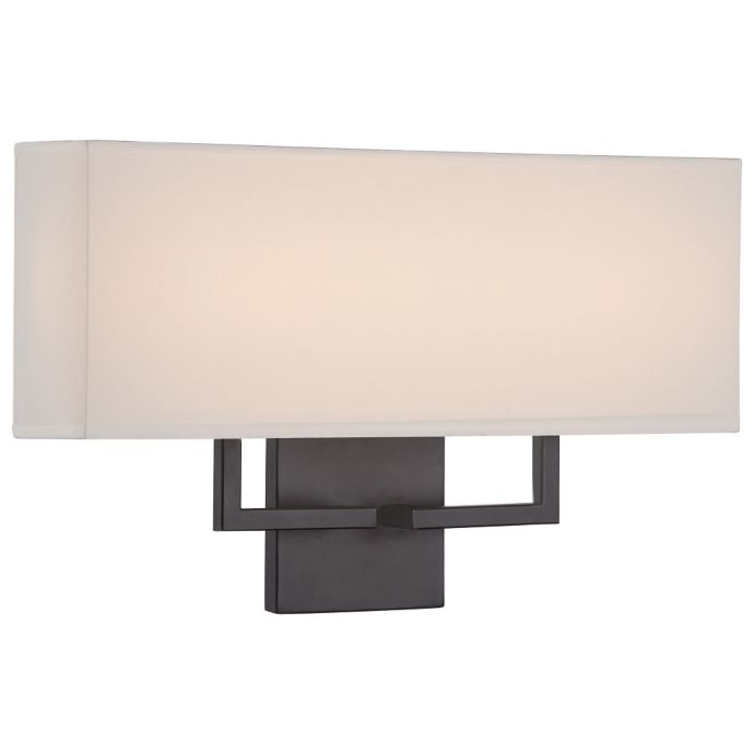 George Kovacs® 2-Light Wall Sconce in Bronze with Fabric ...