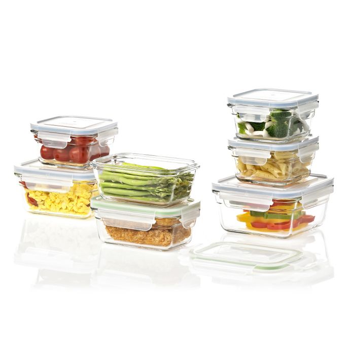glass food storage set by glasslock