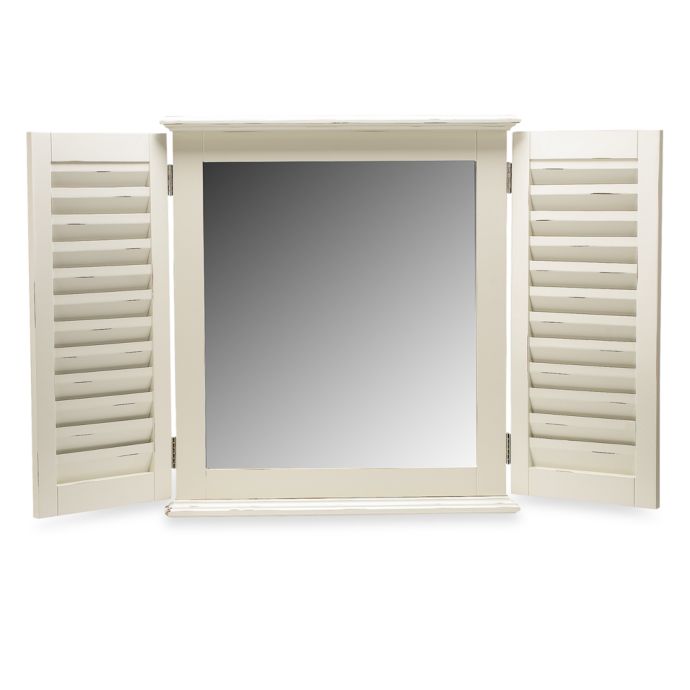 White Window Shutter Mirror Bed Bath & Beyond