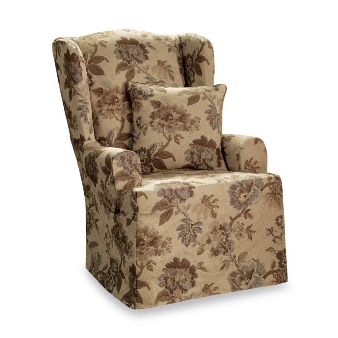 Briarwood Sage Wing Chair Furniture Cover Bed Bath Beyond