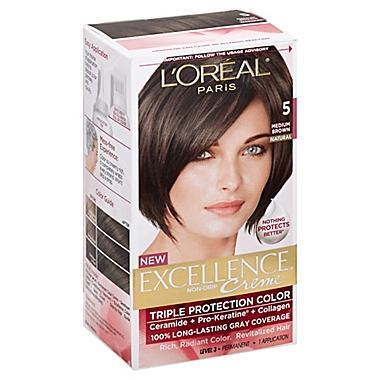 L'Oréal Paris Excellence Crème Triple Protection Hair Color 5 Medium Brown  | Bed Bath & Beyond