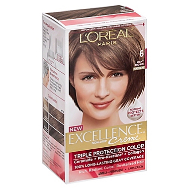 L'Oréal Paris Excellence Crème Triple Protection Hair Color 6 Light Brown |  Bed Bath & Beyond