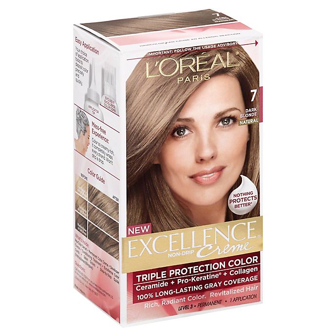 L Oreal Paris Excellence Creme Triple Protection Hair Color In 7 Dark Blonde