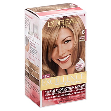 L'Oréal Paris Excellence Crème Triple Protection Hair Color 8 Medium Blonde  | Bed Bath & Beyond