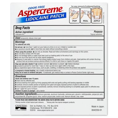 Aspercreme 5-Count Lidocaine Patches. View a larger version of this product image.