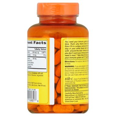 Ester-C&reg; 90-Count 24 Hour Immune Support 1000 mg Tablets. View a larger version of this product image.