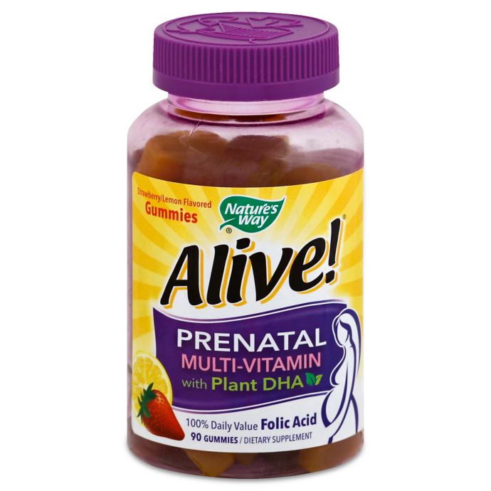 Nature S Way Alive 90 Count Prenatal Multi Vitamin Gummies With Plant Dha Buybuy Baby