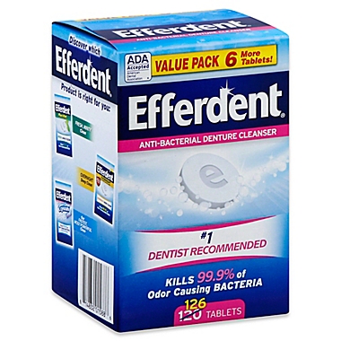 Efferdent&reg; 126-Count Original Anti-Bacterial Denture Cleanser. View a larger version of this product image.