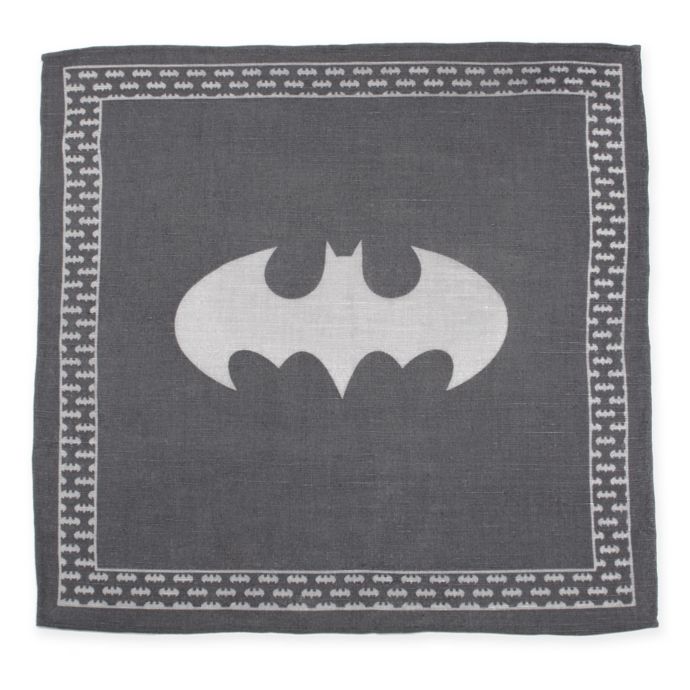 Dc Comics Linen Batman Logo Pocket Square In Grey Bed Bath Beyond