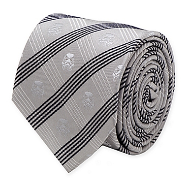 Star Wars&trade; Stormtrooper Plaid Tie in Grey. View a larger version of this product image.
