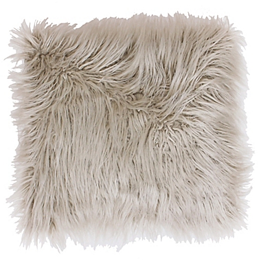 Thro Keller Faux Mongolian 26-Inch Square Throw Pillow. View a larger version of this product image.