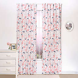 The Peanutshell™  Floral Window Panel Pair in Coral