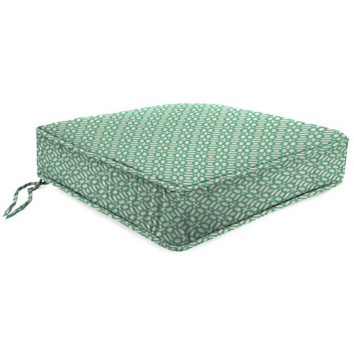 Outdoor Boxed Edge Seat Cushion in In the Frame Oasis Bed Bath & Beyond