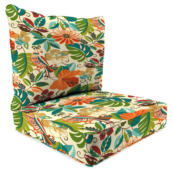 Outdoor 2-Piece Deep Seat Cushion in Lensing Jungle | Bed Bath & Beyond