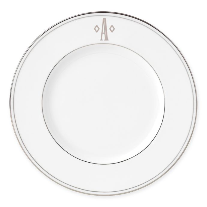 lenox federal platinum block monogram accent plat