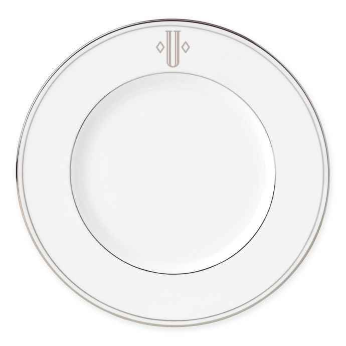 lenox federal platinum block monogram accent plat