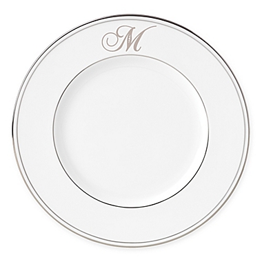 Lenox&reg; Federal Platinum&trade; Monogrammed Script Letter &quot;M&quot; Accent Plate. View a larger version of this product image.