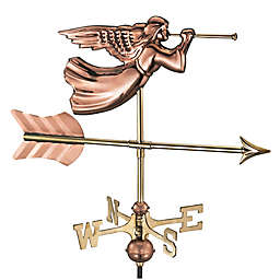 Good Directions© Angel Weathervane in Polished Copper with Roof Mount