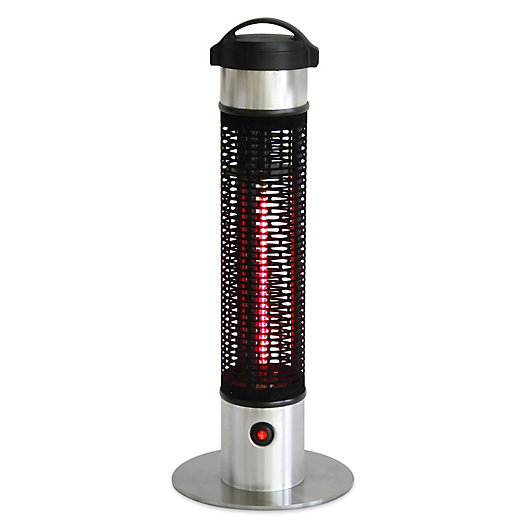 Alternate image 1 for EnerG+™ HEA-21212 Freestanding Electric Infrared Outdoor Heater in Silver/Black