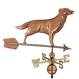 Good Directions Golden Retriever Weathervane with Arrow in Polished Copper