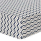 Alternate image 0 for Trend Lab&reg; Chevron Flannel Fitted Crib Sheet in Navy and Grey