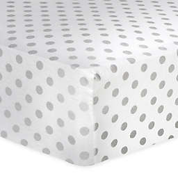 Trend Lab® Dot Flannel Fitted Crib Sheet in Grey