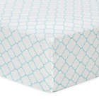 Alternate image 0 for Trend Lab&reg; Quatrefoil Flannel Fitted Crib Sheet in Mint