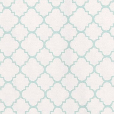 Trend Lab&reg; Quatrefoil Flannel Fitted Crib Sheet in Mint. View a larger version of this product image.