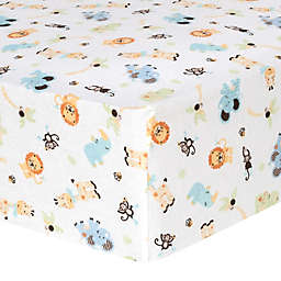 Trend Lab® Jungle Friends Flannel Fitted Crib Sheet
