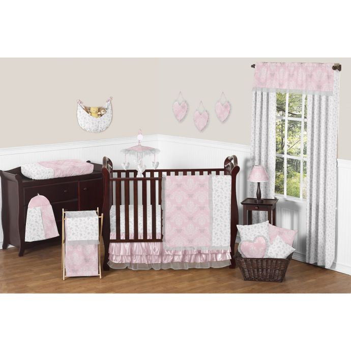 Sweet Jojo Designs Alexa 11 Piece Crib Bedding Set In Pink Grey