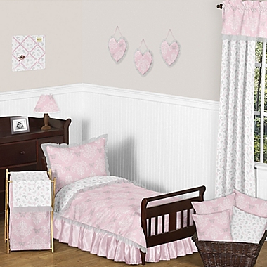 Sweet Jojo Designs Alexa Toddler Bedding Collection in Pink/Grey. View a larger version of this product image.
