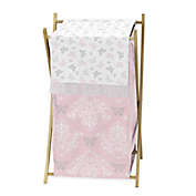 Sweet Jojo Designs Alexa Crib Hamper in Pink/Grey