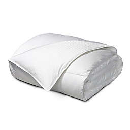 Feather and Down Reversible Twin Comforter in White