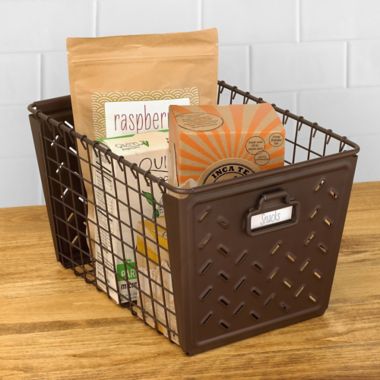 Macklin Medium Basket in Bronze. View a larger version of this product image.