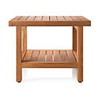 Alternate image 2 for Teak Wood Oversized Shower Bench with Shelf