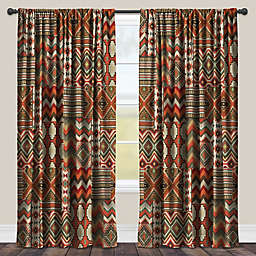 Laural Home Country Mood 84-Inch Room-Darkening Rod Pocket Curtain Panel in Red (Single)