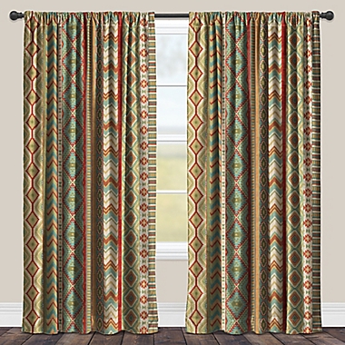 Laural Home Country Mood 95-Inch Room-Darkening Rod Pocket Curtain Panel in Green (Single). View a larger version of this product image.