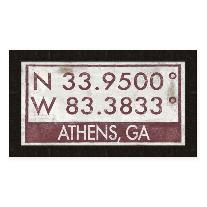 Athens Georgia Coordinates Framed Wall Art | Bed Bath & Beyond