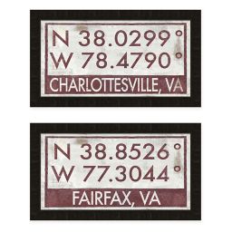 Virginia Coordinates Framed Wall Art Collection