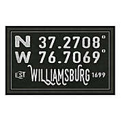Williamsburg, Virginia Coordinates 27-Inch x 17-Inch Framed Wall Art