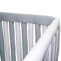 Go Mama Go 30-Inch x 12-Inch Cotton Couture Teething Guards in Grey/White (Set of 2)