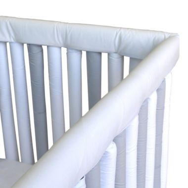 Go Mama Go 30-Inch x 12-Inch Cotton Couture Teething Guards in Grey/White (Set of 2). View a larger version of this product image.
